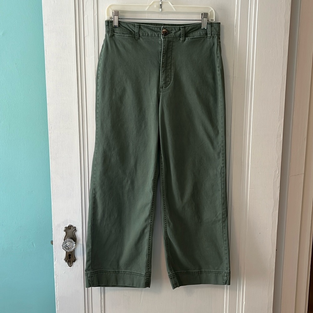 Old Navy high rise cropped wide leg pants